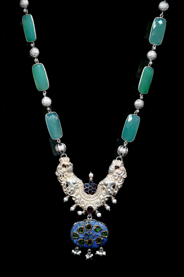 Jadau Meena Garden Necklace