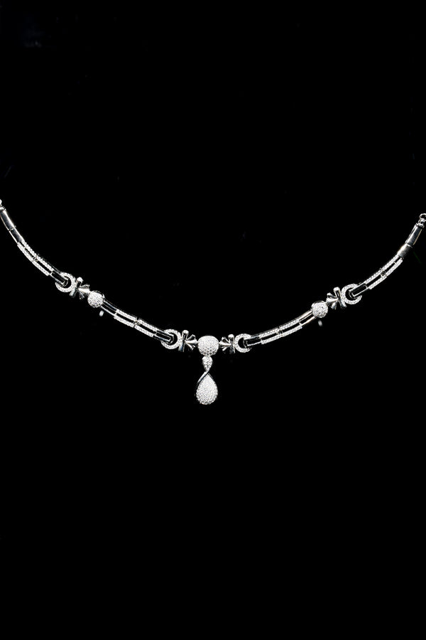 Shell Bloom CZ Necklace