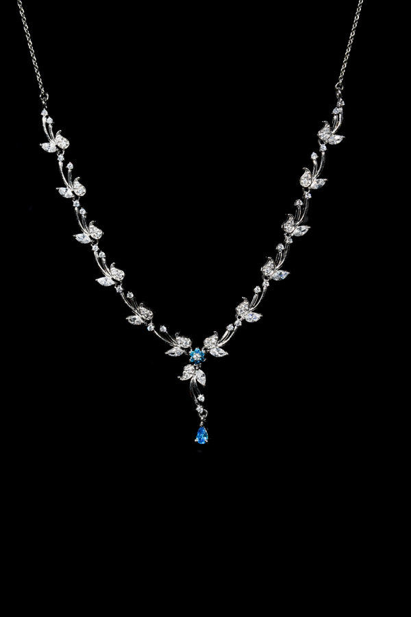 Royal Azure Bloom Necklace