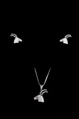 Majestic Horse Diamond Pendant Set