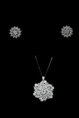 Marquise Bloom Halo Pendant Set