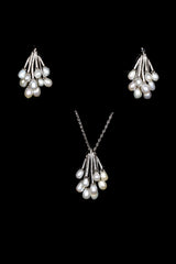 Cascade Pearl Drop Pendant Set