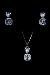 Radiant Heart Diamond Pendant Set