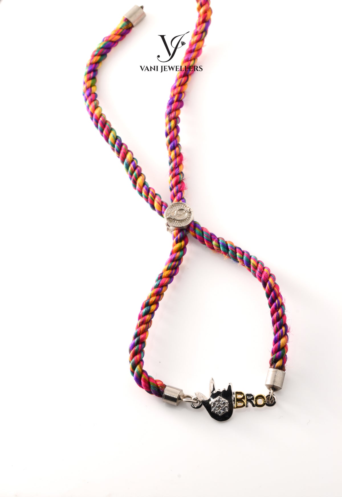 Rock On Bro – Adjustable 92.5 Silver Rakhi