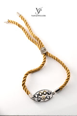 Golden Bond – Adjustable 92.5 Silver Rakhi