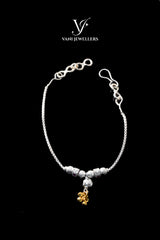 Pink Aura – Adjustable Bracelet Rakhi in 92.5 Silver