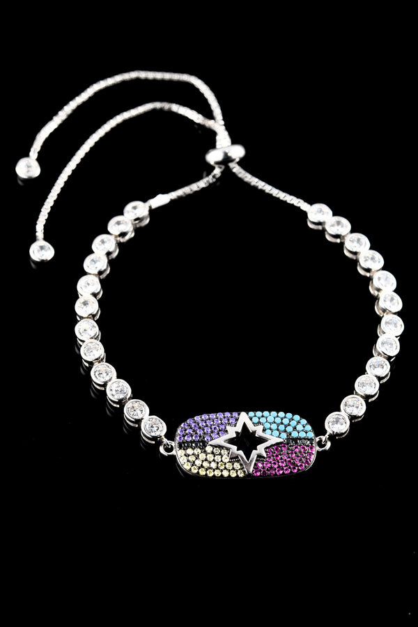 Four-Color Radiant Harmony Adjustable Bracelet