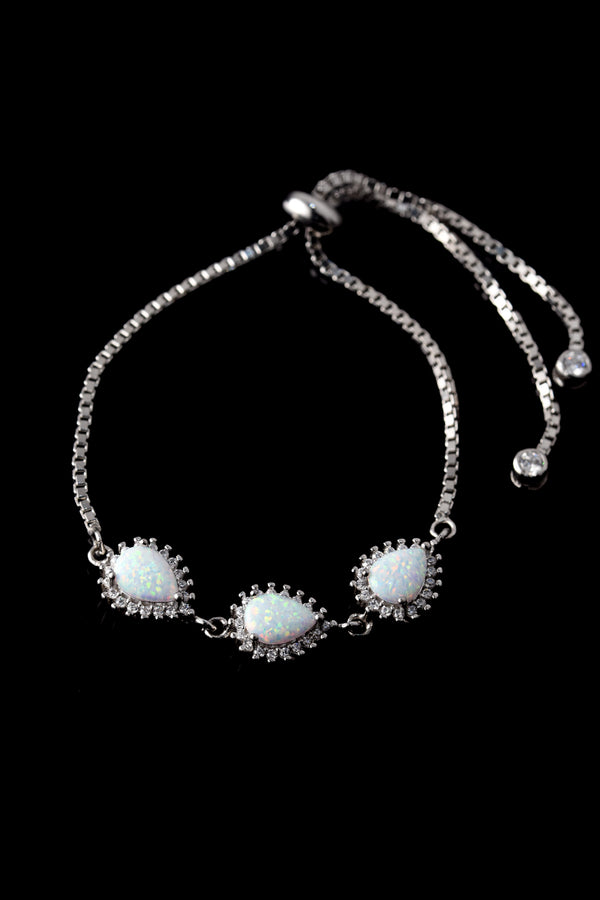 Triple Pearl Elegance Box Chain Bracelet