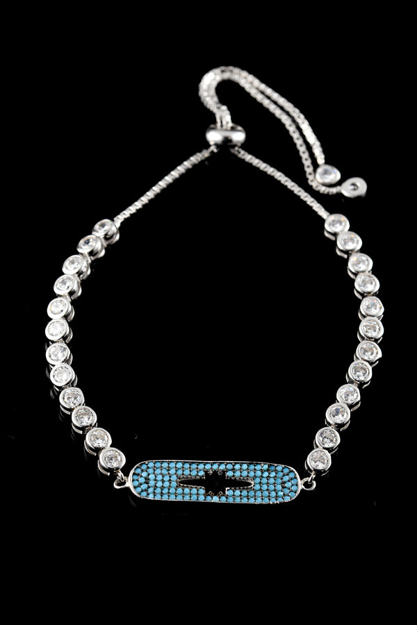 Celestial Blue Star Oval Adjustable Bracelet
