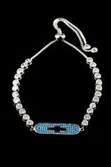 Celestial Blue Star Oval Adjustable Bracelet