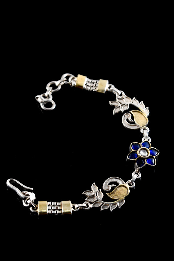Peacock Bloom Statement Bracelet