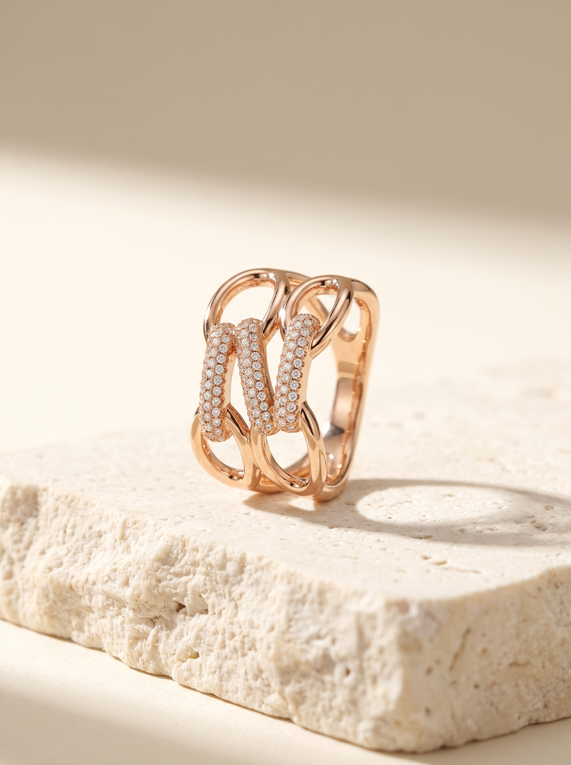 Rosé Oval Halo