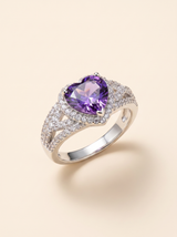 Amethyst Heart Royale Ring