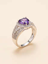 Amethyst Heart Royale Ring