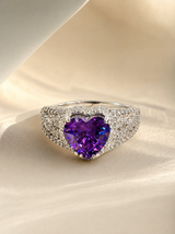 Amethyst Heart Royale Ring