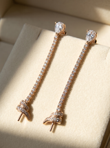Rosé Éclat Cascade Earrings