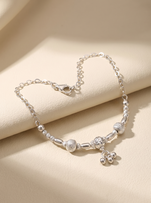 Éclat Silver Beaded Bracelet