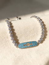 Azure Éclat Oval Bracelet