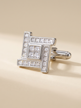 Swastik Royale CZ Cufflinks