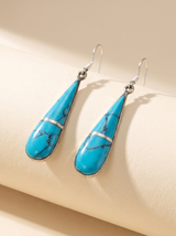 Azure Éclat Enamel Drop Earrings